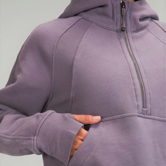 Lululemon Scuba Oversized 1/2 Half-Zip Hoodie Sweatshirt - Dusky Lavender Purple - Picture 5 of 6